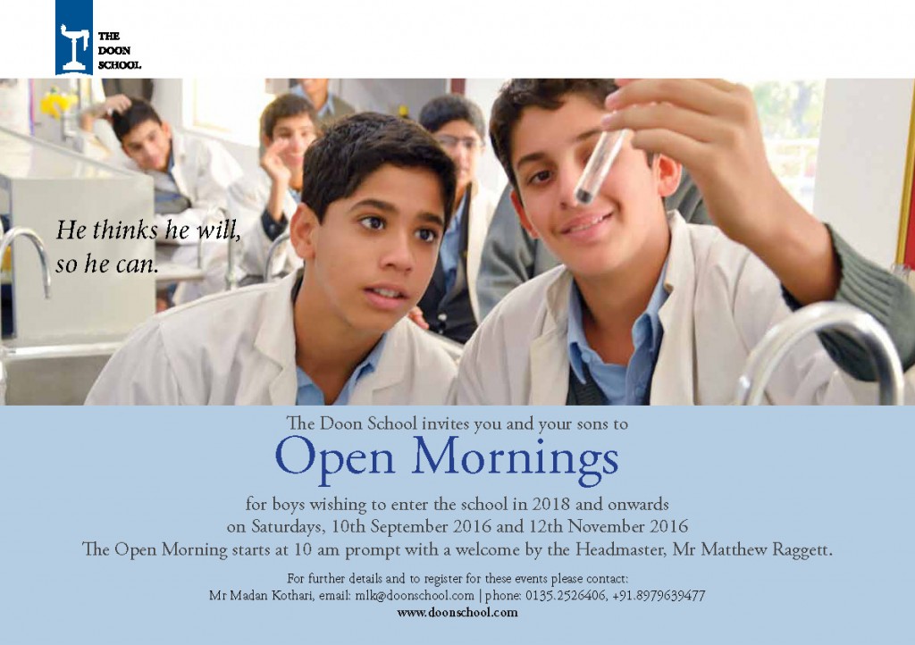 open mornings invite10 Sept, 12 Nov